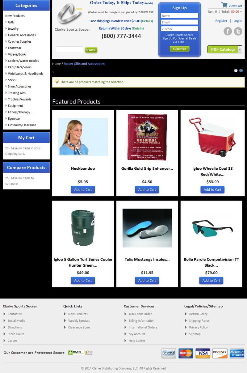 Soccer Sports website & e-commerce web development company Soccer Sports website & e-commerce web development company