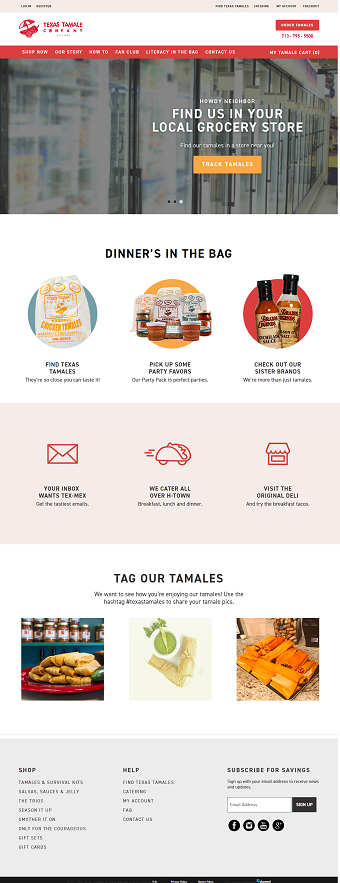 Magento E Commerce Website design for food industry