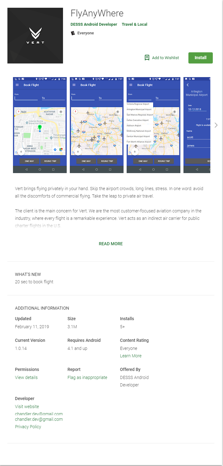 Book charter flight android app Book charter flight android app