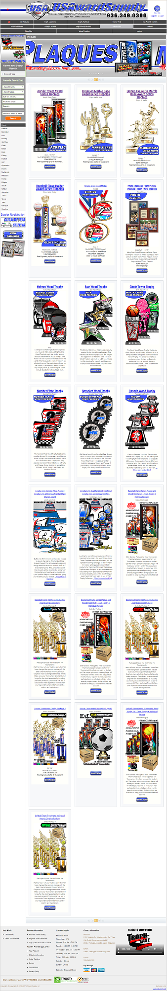 Wholesale trophy supplies eCommerce Web Design and Development 