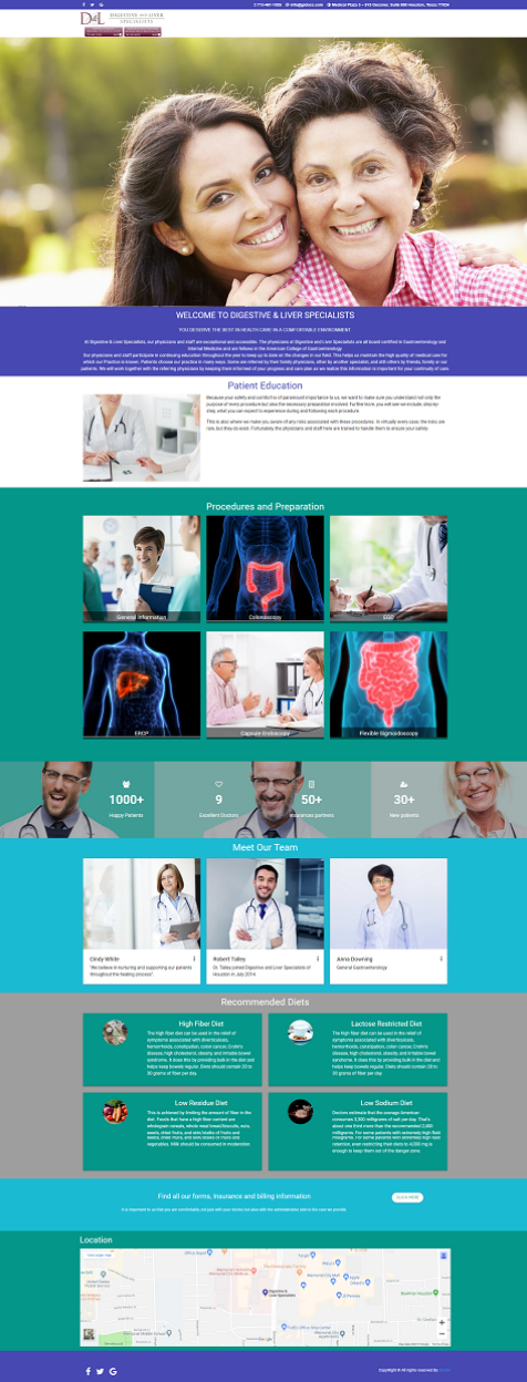 Digestive clinic Web Design and Development 