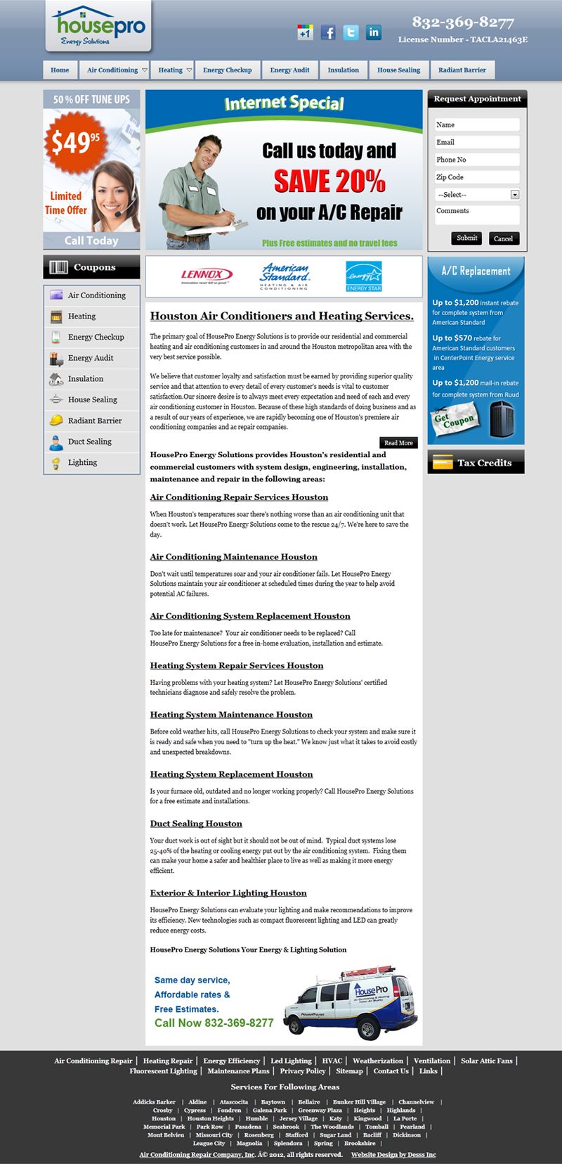 Air Conditioners Industry Website Design 