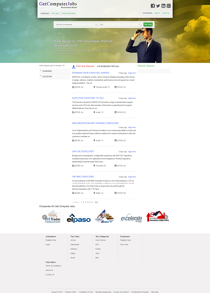 Computer Recruitment Jobs Website Design and Development 
