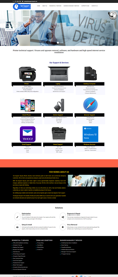 Online Computer and Printer technical support web design Online Computer and Printer technical support web design