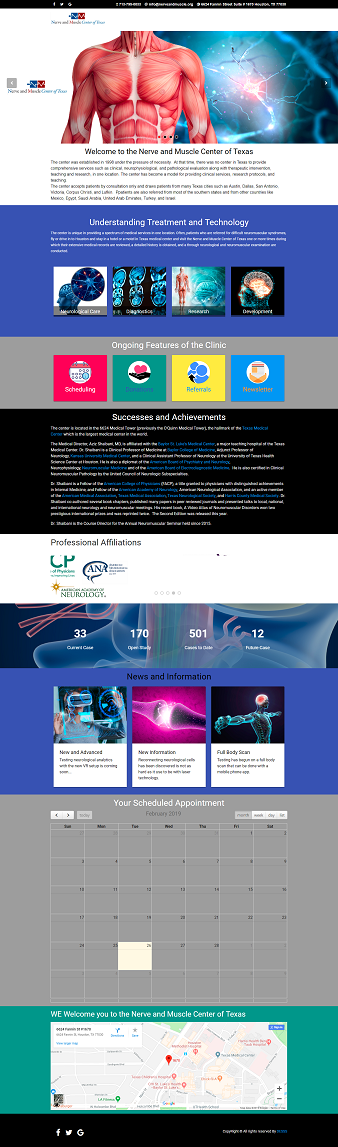 Neurological and neuromuscular examination web design and development