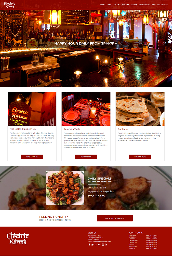 Restaurant and catering website design and development Restaurant and catering website design and development