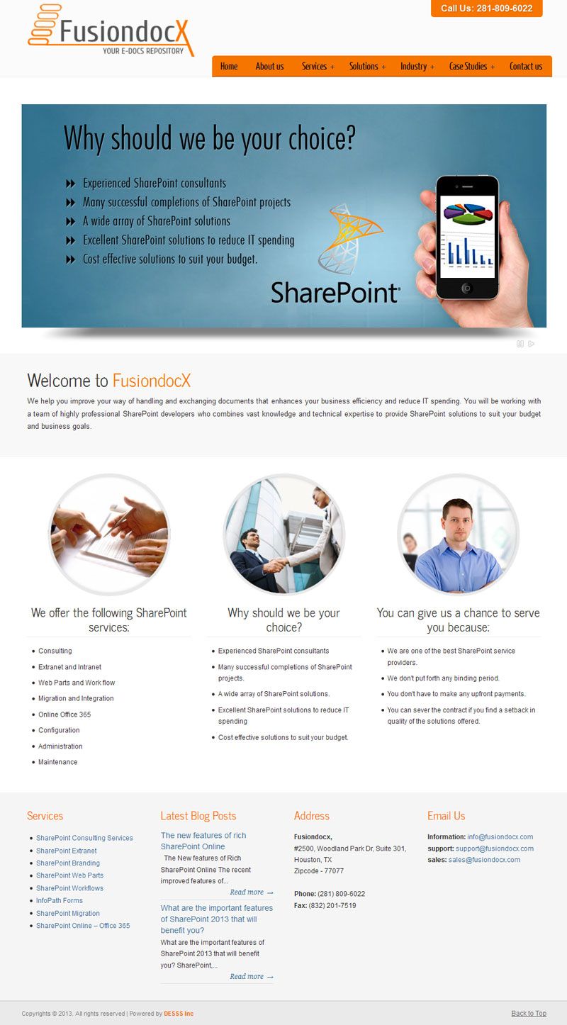 SharePoint development services Content Management System consulting