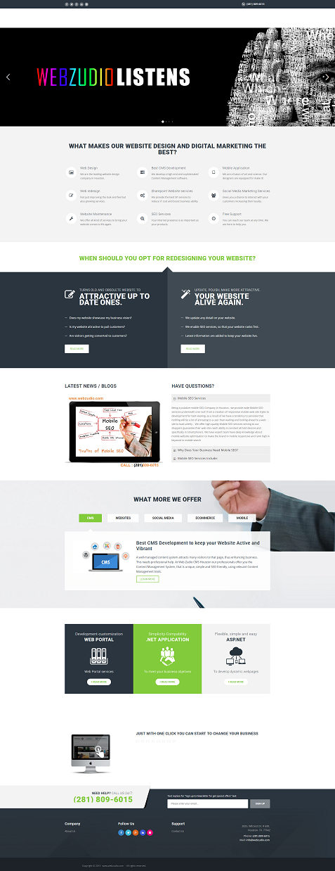 Digital marketing services website design 