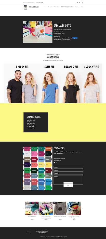 Custom printing & specialty gifts retail eCommerce Web Design 