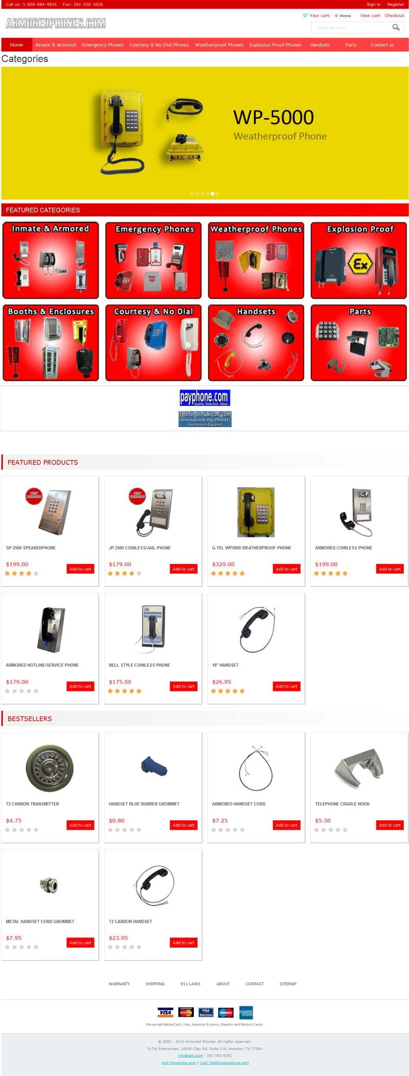 Telecommunications equipment and supplies ecommerce website design 