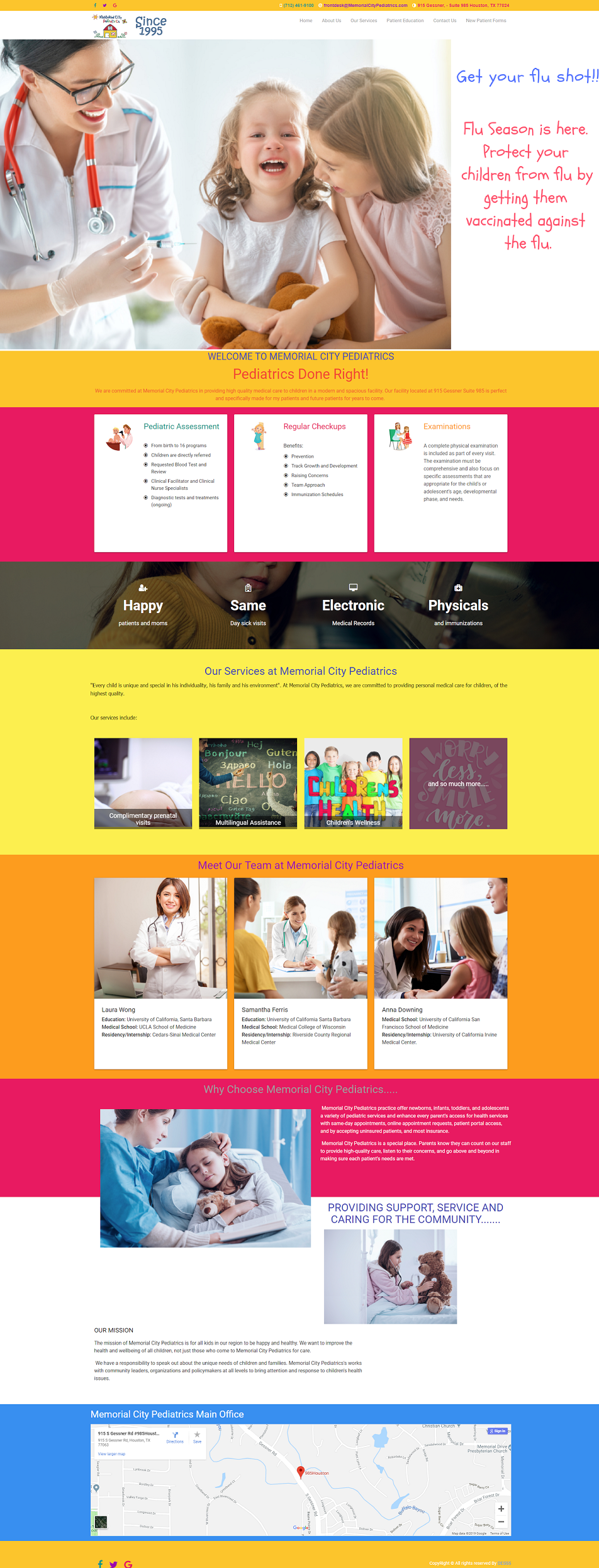 Pediatric Services and clinics web design and development Pediatric Services and clinics web design and development