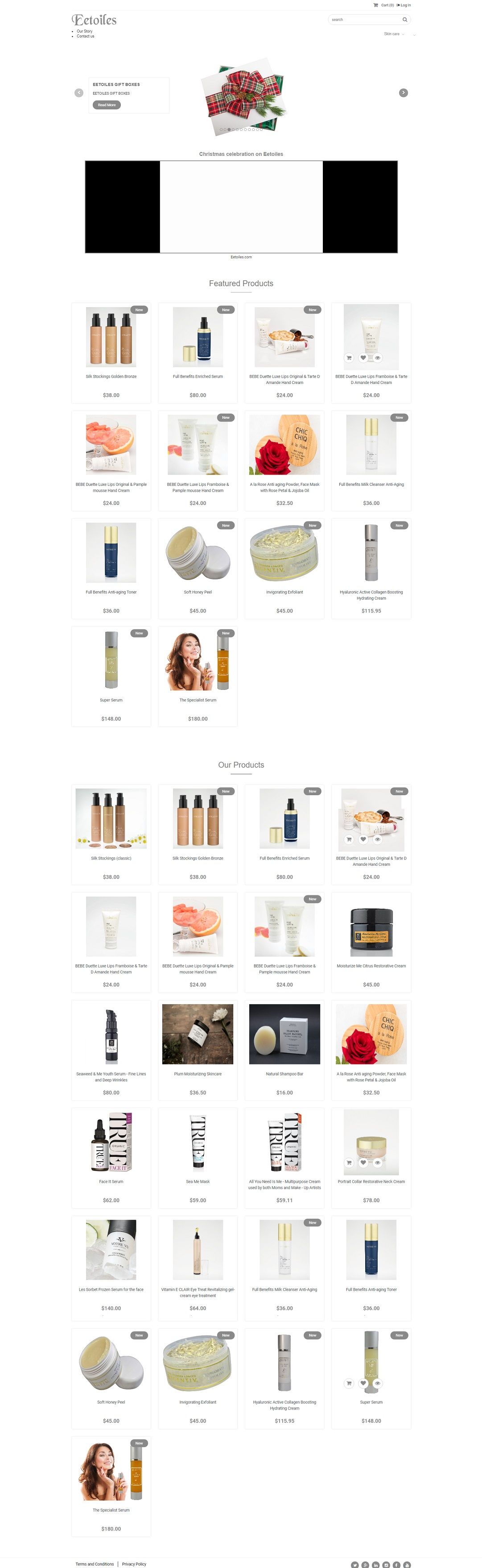 Skin Care and cosmetic ecommerce retail website design Skin Care and cosmetic ecommerce retail website design
