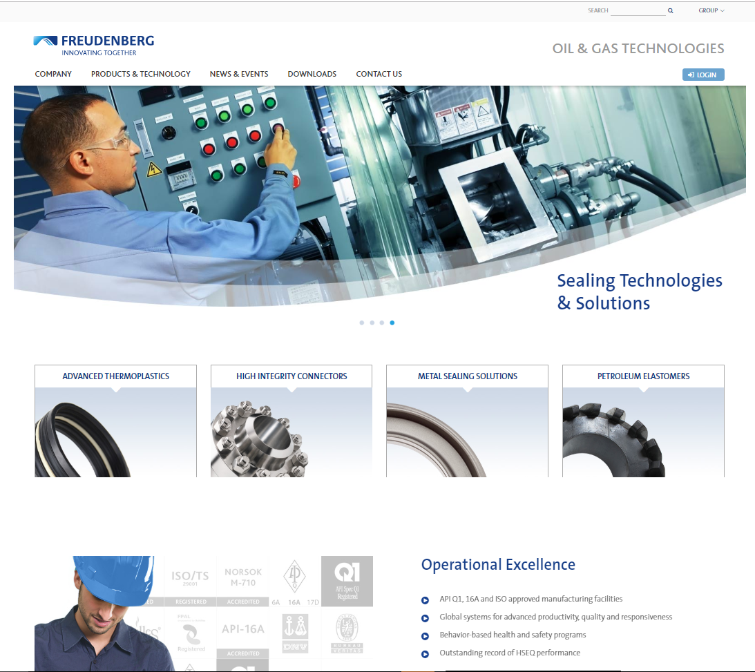 Oil and Gas industry website design and development 