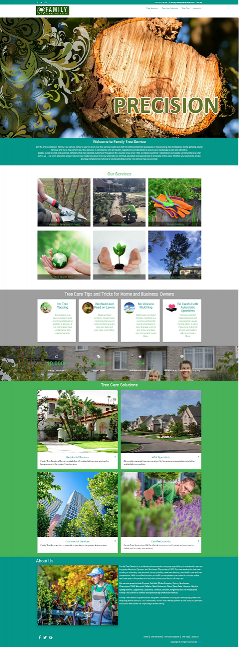 Tree resident and commercial services Web Design And Development 